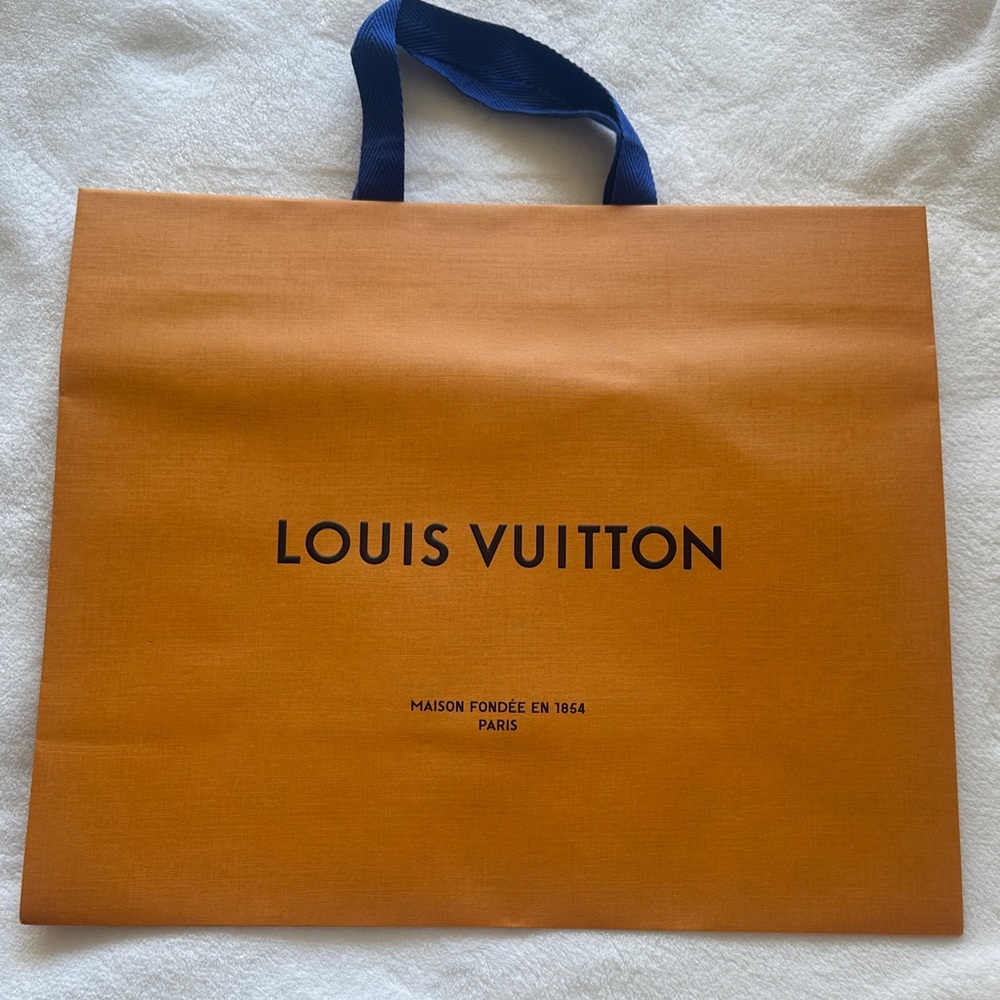 Louis Vuitton Orange and Blue Shopping Bag
